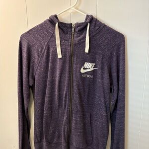Nike Heathered Purple Hoodie with White Accents